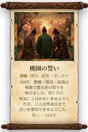 故事「桃園の誓い」カード
