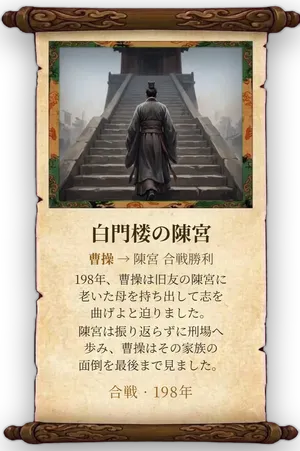 故事「白門楼の陳宮」カード