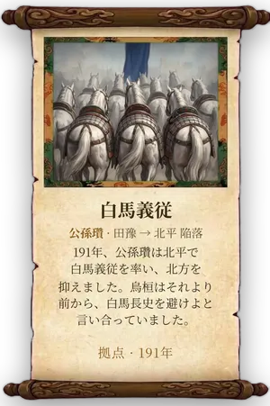 故事「白馬義従」カード