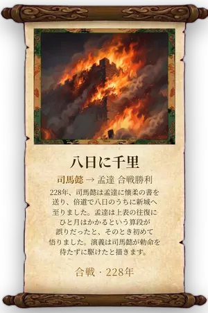 故事「八日に千里」カード