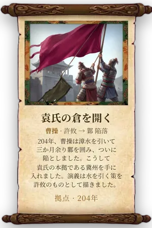 故事「袁氏の倉を開く」カード