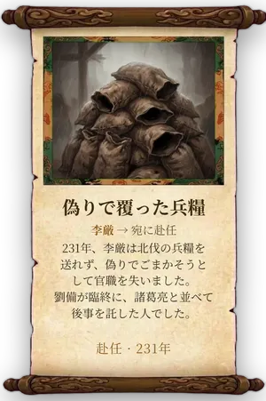 故事「偽りで覆った兵糧」カード