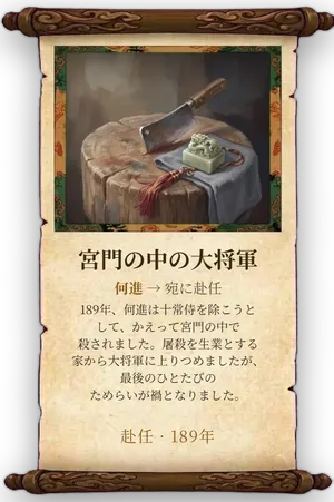 故事「宮門の中の大将軍」カード