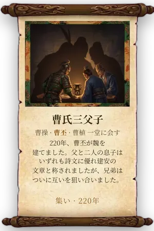 故事「曹氏三父子」カード