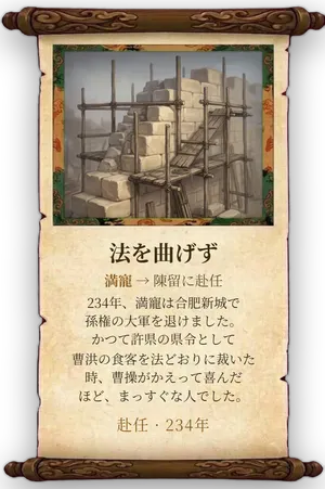 故事「法を曲げず」カード