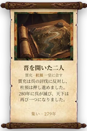 故事「晋を開いた二人」カード