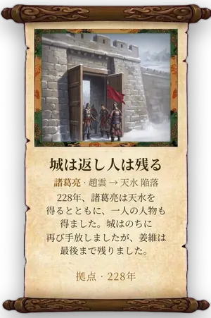故事「城は返し人は残る」カード