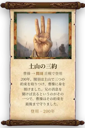 故事「土山の三約」カード