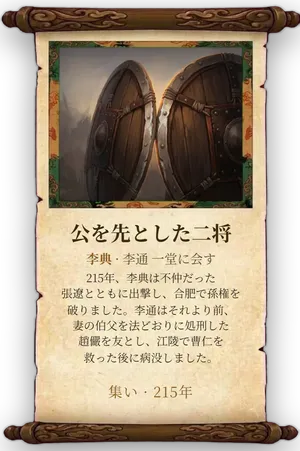 故事「公を先とした二将」カード