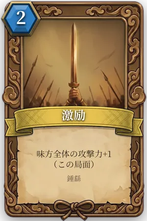 計略「激励」のカード