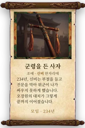 고사 군령을 든 사자 카드