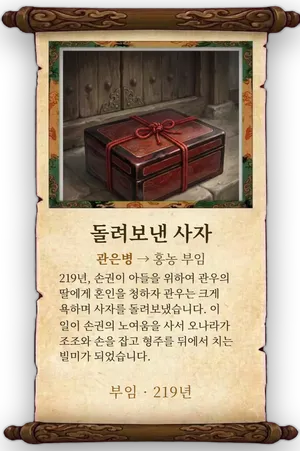 고사 돌려보낸 사자 카드