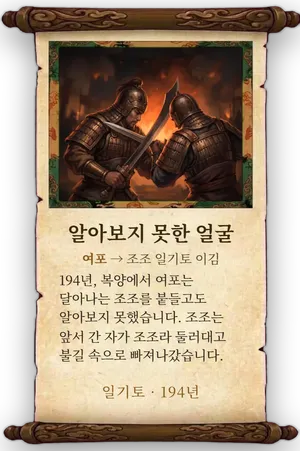 고사 알아보지 못한 얼굴 카드