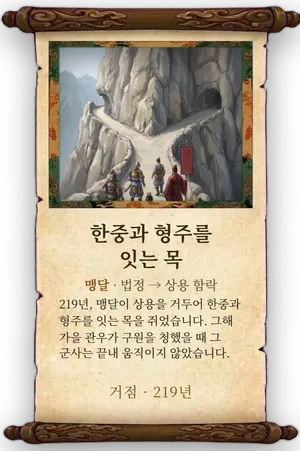 고사 한중과 형주를 잇는 목 카드