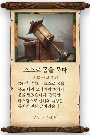 고사 스스로 몸을 묶다 카드