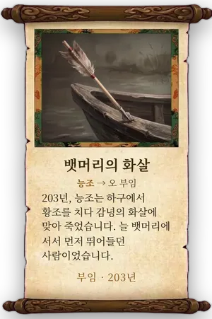 고사 뱃머리의 화살 카드