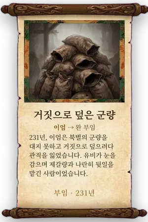 고사 거짓으로 덮은 군량 카드