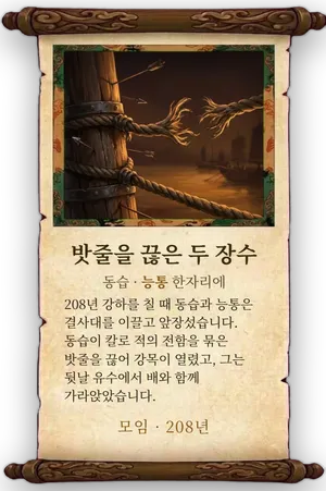 고사 밧줄을 끊은 두 장수 카드