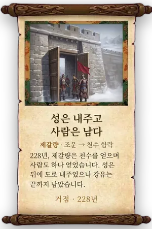 고사 성은 내주고 사람은 남다 카드