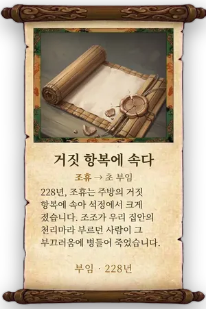 고사 거짓 항복에 속다 카드