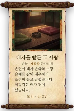 고사 태자를 받든 두 사람 카드