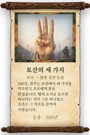 고사 토산의 세 가지 카드